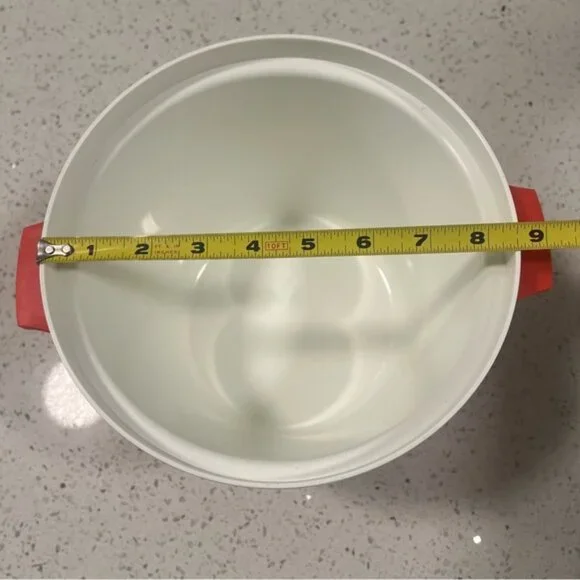 Vintage 1950s THERM WARE By David Douglas Orange-Red Insulated Ice Bucket w Lid - Picture 9 of 11